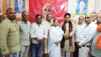 Photo of ब्रह्माकुमारी ईश्वरीय विश्वविद्यालय सेंटर पर चैयरमेन का  जोरदार स्वागत