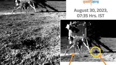 Photo of चंद्रयान-3 के प्रज्ञान रोवर ने आज विक्रम लैंडर की क्लिक की  तस्वीर, ISRO ने दी जानकारी